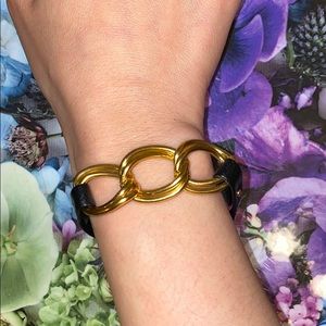 Gorjana Black Leather Bracelet